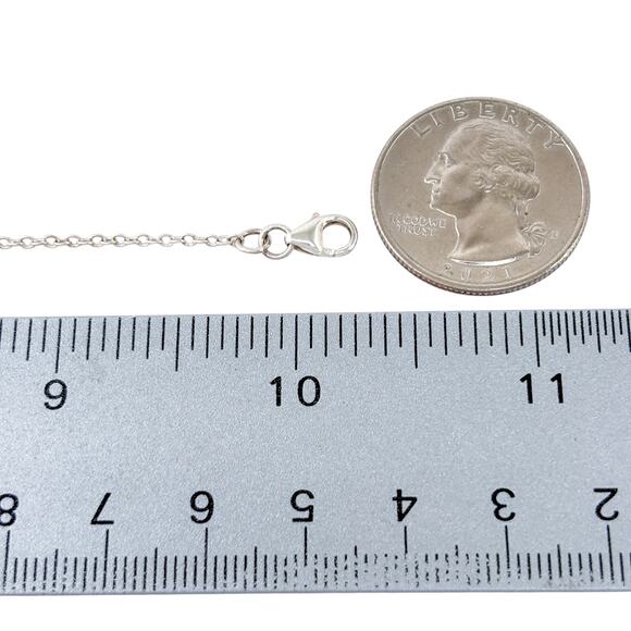 Pura Vida Cubic Zirconia Wave Anklet | Sterling Silver 925 Designer Jewelry - Picture 5 of 11